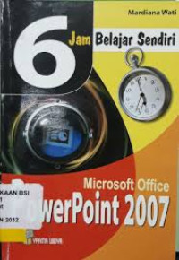 Image of 6 Jam Belajar Sendiri Microsoft Office Excel 2007