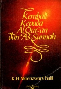 Kembali kepada Alqur\'an dan As-sunnah