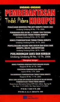 Undang-undang pemberantasan tindak pidana korupsi